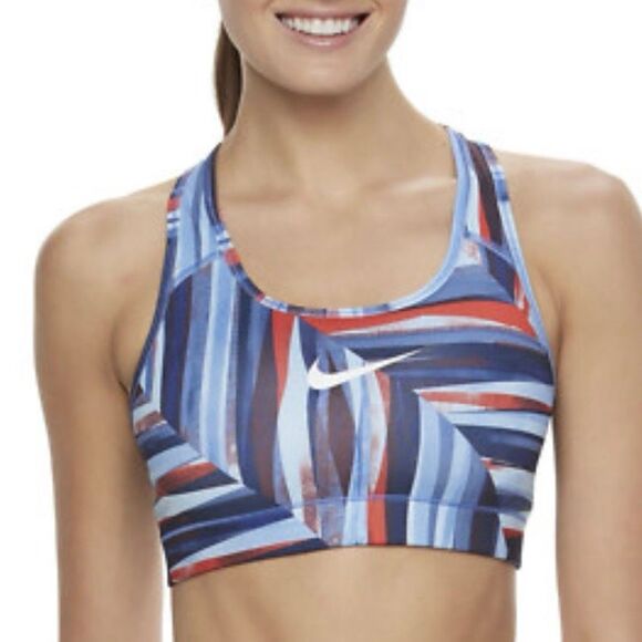 Nike Women's Dri-FIT Sports Bra M Multicolor Racerback Gym Yoga - Picture 1 of 6